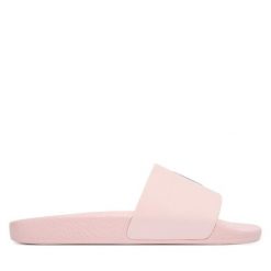 Klapki Polo Ralph Lauren. Czerwone klapki Polo Ralph Lauren, bez wzorów, bez obcasa, bez zapięcia. Za 319.99 zł.