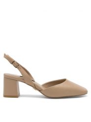 GINO ROSSI Czółenka TEODORA-VII97-39 Beżowy. Brązowe czółenka Gino Rossi, bez wzorów, ze skóry, bez obcasa, bez zapięcia. Za 329.99 zł.