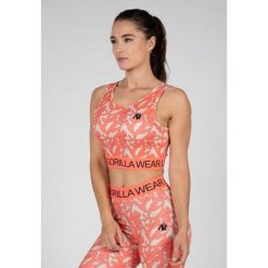 Osseo Crop Top - Różowy. Czerwone topy GORILLA WEAR, bez wzorów, sportowe, bez kołnierzyka, bez ramiączek. Za 189.00 zł.