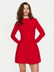 BARDOT Sukienka koktajlowa Delphi 59527DB Czerwony Regular Fit. Czerwone sukienki Bardot, bez wzorów, z syntetyku, wizytowe, bez kołnierzyka, bez ramiączek. Za 629.99 zł.
