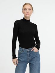 Orsay Sweter w kolorze czarnym rozmiar: XS. Czarne swetry Orsay, xs, bez wzorów, ze splotem, bez ramiączek. Za 43.99 zł.