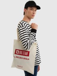 Torba bawełniana unisex Bielsko-Biała 102. Białe torby podróżne BIG STAR, z aplikacjami, z bawełny, na ramię, z nadrukiem. Za 4.99 zł.
