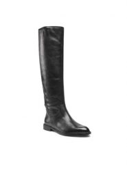 Lasocki Oficerki RST-LAMIA-03 Czarny. Czarne kozaki Lasocki, bez wzorów, ze skóry, bez obcasa, na płaskiej podeszwie, bez zapięcia. Za 343.99 zł.