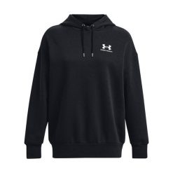 Damska bluza z kapturem Under Armour Essential Flc OS. Białe bluzy Under Armour, bez wzorów, z dzianiny, sportowe, bez ramiączek, z kapturem. Za 297.50 zł.