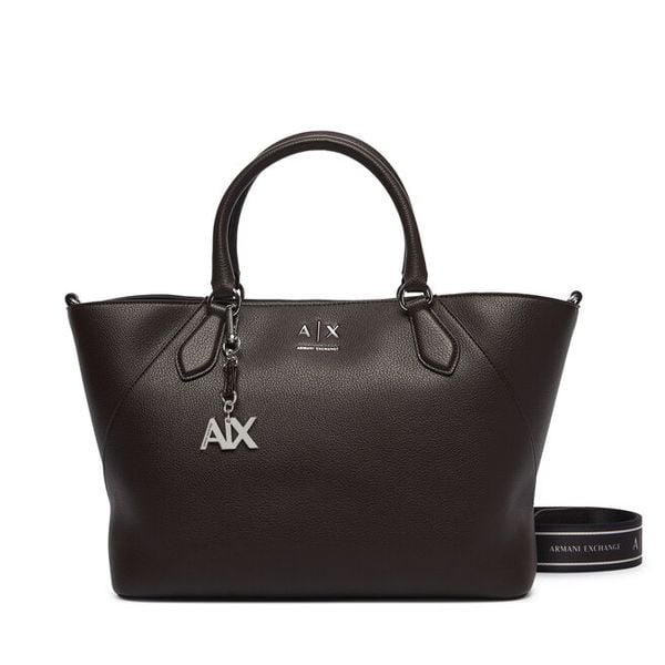 Torebka Armani Exchange. Brązowe torebki klasyczne Armani Exchange, bez wzorów, klasyczne, bez dodatków. Za 729.99 zł.