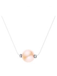 DYAMANT Naszyjnik z perłą - dł. 42 cm rozmiar: onesize. Czerwone naszyjniki Dyamant, z materiału, z perłą. Za 173.99 zł.