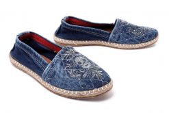 LANQIER 40C294 jeans, espadryle/baleriny damskie. Niebieskie espadryle Lanqier, bez wzorów, z jeansu, bez obcasa, na obcasie. Za 114.95 zł.
