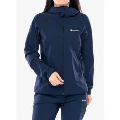 Kurtka softshell damska Montane Tenacity Nano Hoodie. Niebieskie kurtki przejściowe sportowe Montane, bez wzorów, z softshellu, bez kaptura, trekkingowe. Za 634.99 zł.