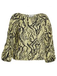 MOSS COPENHAGEN Bluzka "Theresia Taila" w kolorze zielonym rozmiar: L/XL. Zielone bluzki Moss Copenhagen, l, bez wzorów, z wiskozy, klasyczne, bez kołnierzyka, bez ramiączek. Za 162.95 zł.