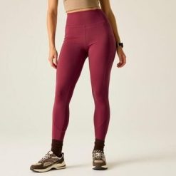 Damskie legginsy turystyczne Power. Czerwone legginsy Dare 2b, bez wzorów, z tkaniny, sportowe. Za 299.99 zł.