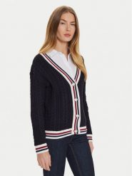 Motivi Kardigan M4266000721N Granatowy Regular Fit. Niebieskie swetry Motivi, m, bez wzorów, z syntetyku, bez ramiączek. Za 219.99 zł.