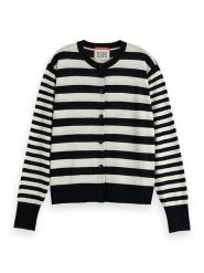 Scotch & Soda Kardigan w kolorze czarno-białym rozmiar: XL. Białe swetry Scotch & Soda, xl, bez wzorów, bez ramiączek. Za 154.07 zł.