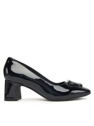 Clarks Czółenka Fernie Trim 26183037 Czarny. Czarne czółenka Clarks, bez wzorów, z lakierowanej skóry, bez obcasa, bez zapięcia. Za 349.99 zł.