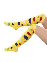 Party x People Podkolanówki w kolorze żółtym ze wzorem rozmiar: onesize. Żółte skarpetki Party x People, bez wzorów. Za 23.50 zł.