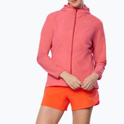 Kurtka do biegania damska Mizuno Alpha Jacket. Czerwone kurtki do biegania Mizuno, bez wzorów, bez kaptura, do biegania. Za 209.99 zł.