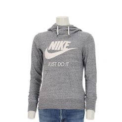 Second life - Nike bluza damska z kapturem - Stan bardzo dobry. Szare bluzy z kapturem Nike, l, bez wzorów, z tkaniny, z kapturem, na fitness i siłownię. Za 106.46 zł.