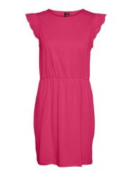 Vero Moda Sukienka w kolorze różowym rozmiar: XL. Różowe sukienki Vero Moda, xl, bez wzorów, z bawełny, bez kołnierzyka, bez ramiączek, mini. Za 47.71 zł.