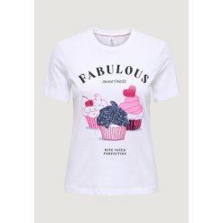 Koszulka crop top Kobieta ONLY Onlkita Life S/S Glam Top Box Jrs. Białe topy ONLY, s, bez wzorów, z bawełny, bez kołnierzyka, bez ramiączek. Za 130.75 zł.