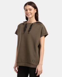 Damska bluza z kapturem Kilpi DIAN-W. Zielone bluzy Kilpi, bez wzorów, z bawełny, eleganckie, bez ramiączek, z kapturem. Za 318.77 zł.