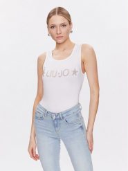 Liu Jo Beachwear Top VA3100 J5360 Biały Regular Fit. Białe topy Liu Jo Beachwear, s, bez wzorów, z wiskozy, bez kołnierzyka, bez ramiączek. Za 139.99 zł.