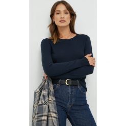 Sisley sweter damski kolor granatowy lekki. Niebieskie swetry Sisley, m, bez wzorów, z dzianiny, bez ramiączek. Za 259.99 zł.