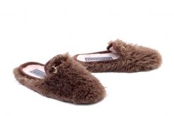 Macarena ANAIS36 cafe, klapki damskie. Brązowe klapki Macarena, bez wzorów, bez obcasa, bez zapięcia. Za 229.90 zł.