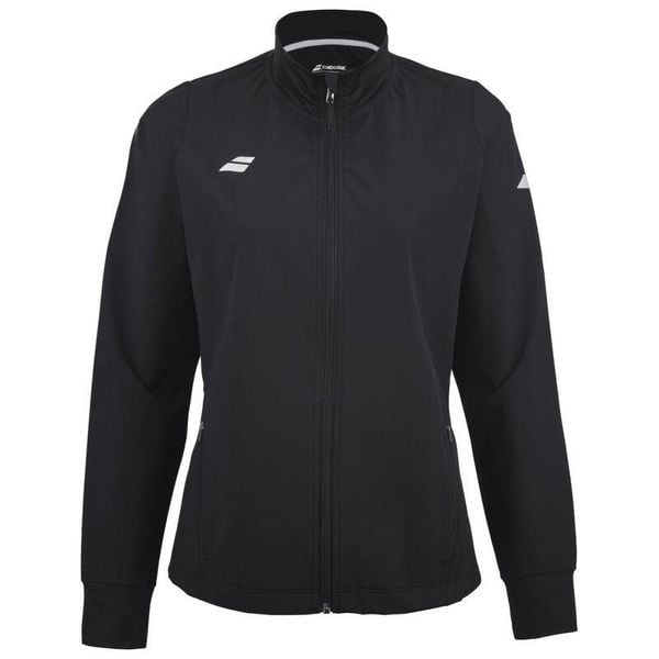 Bluza dresowa damska Babolat Play Jacket do tenisa. Czarne bluzy BABOLAT, bez wzorów, z dresówki, bez kaptura, tenisowe. Za 379.99 zł.