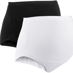 Figi ciążowe (2 pary), bawełna organiczna. Brązowe figi bonprix, bez wzorów, z bawełny. Za 57.99 zł.