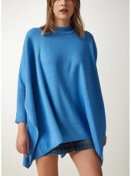 Milan Kiss Sweter w kolorze niebieskim rozmiar: L. Niebieskie swetry Milan Kiss, l, bez wzorów, bez ramiączek. Za 126.99 zł.
