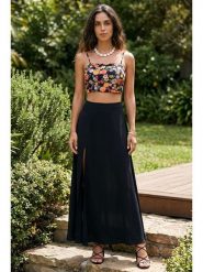 SOULSHAE Spódnica w kolorze czarnym rozmiar: XXL/3XL. Czarne spódnice SOULSHAE, xl, bez wzorów, maxi. Za 109.95 zł.