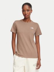 The North Face T-Shirt Evolution Simple Dome Slm NF0A8FX7 Brązowy jasny Regular Fit. Brązowe t-shirty The North Face, m, bez wzorów, z bawełny, bez kołnierzyka, bez ramiączek. Za 119.99 zł.