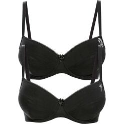 Biustonosz "push up" bonprix 2x czarny. Biustonosze marki bonprix. Za 69.98 zł.