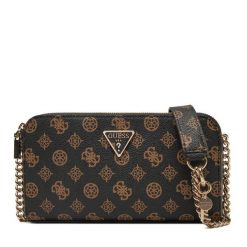 Torebka Guess. Brązowe listonoszki Guess, z aplikacjami, bez dodatków. Za 289.99 zł.