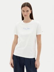Tommy Hilfiger T-Shirt WW0WW45428 Biały Regular Fit. Białe t-shirty Tommy Hilfiger, l, bez wzorów, z bawełny, bez kołnierzyka, bez ramiączek. Za 139.99 zł.