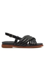 EMU Australia Sandały Borradaile W13017 Czarny. Czarne sandały Emu Australia, bez wzorów, ze skóry, bez obcasa, na płaskiej podeszwie, bez zapięcia. Za 529.99 zł.