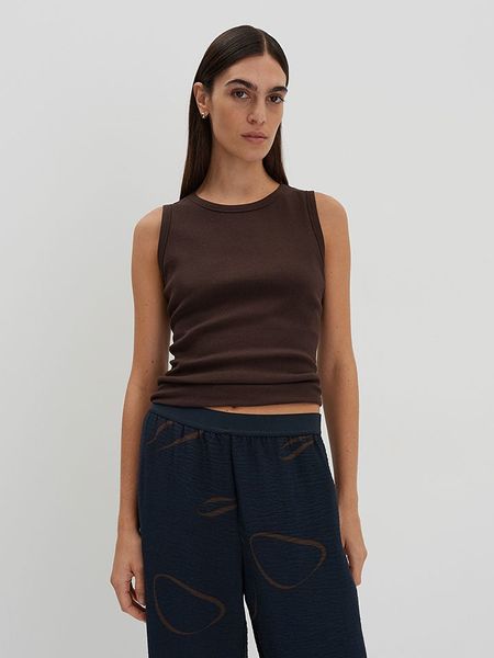 Someday Top w kolorze brązowym rozmiar: 40. Brązowe topy someday., bez wzorów, z bawełny, bez kołnierzyka, bez ramiączek. Za 82.83 zł.