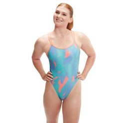 Strój Kąpielowy Speedo Digital Starback Banana Leaf – Niebieski - Rozmiar 38. Czerwone stroje jednoczęściowe Speedo, bez wzorów, sportowe. Za 288.42 zł.