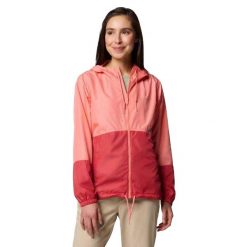 Wiatrówka Damska Flash Forward II. Czerwone kurtki przejściowe sportowe Columbia, bez wzorów, z softshellu, bez kaptura, trekkingowe. Za 243.99 zł.
