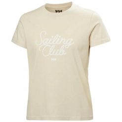 Koszulka damska Helly Hansen Cora Graphic 2.0. Białe t-shirty sportowe Helly Hansen, bez wzorów, z bawełny, bez ramiączek. Za 236.50 zł.