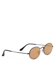 Ray-Ban Okulary przeciwsłoneczne Oval Flat Lenses 0RB3547N Czarny. Czarne okulary przeciwsłoneczne Ray-Ban, bez wzorów, metalowe. Za 819.99 zł.