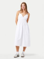 Noisy May Sukienka letnia Ingrid 27030964 Biały Regular Fit. Białe sukienki Noisy May, xs, bez wzorów, z bawełny, bez kołnierzyka, bez ramiączek. Za 89.99 zł.