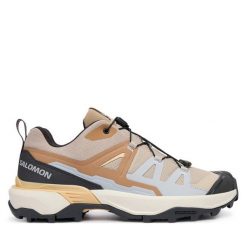 Trekkingi Salomon. Brązowe buty trekkingowe Salomon, bez zapięcia. Za 539.99 zł.