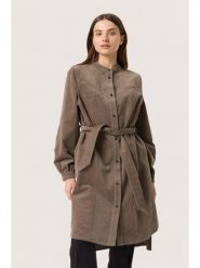 Soaked in Luxury Sukienka "Soaked in Luxury" w kolorze khaki rozmiar: XXL. Brązowe sukienki Soaked in Luxury, na co dzień, xxl, bez wzorów, z tkaniny, bez kołnierzyka, bez ramiączek, mini, proste. Za 260.35 zł.
