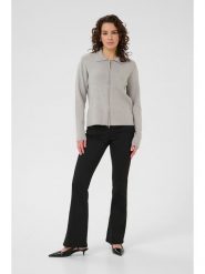 Kaffe Kardigan w kolorze beżowym rozmiar: XXL. Brązowe swetry Kaffe, xxl, bez wzorów, prążkowane, bez ramiączek. Za 173.99 zł.