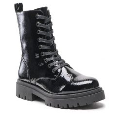 Trapery Jenny Fairy. Czarne traperki Jenny Fairy, bez wzorów, bez obcasa, bez zapięcia. Za 84.99 zł.