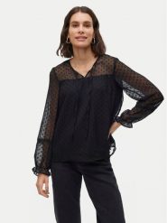 Vero Moda Bluzka Leah 10314692 Czarny Regular Fit. Czarne bluzki Vero Moda, m, bez wzorów, z syntetyku, bez kołnierzyka, bez ramiączek. Za 79.99 zł.