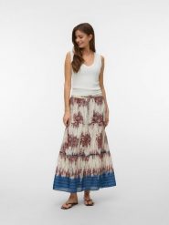 Vero Moda Spódnica w kolorze beżowo-jasnobrązowo-niebieskim rozmiar: M. Brązowe spódnice Vero Moda, m, bez wzorów, z bawełny, maxi. Za 126.75 zł.