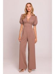 Made of emotion Kombinezon w kolorze jasnobrązowym rozmiar: XL. Brązowe kombinezony Made Of Emotion, xl, bez wzorów, bez kołnierzyka, bez ramiączek. Za 334.60 zł.