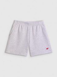 4F Spodenki dresowe damskie - szare L. Szare szorty 4f, bez wzorów, z dresówki, sportowe. Za 129.99 zł.