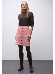 Street One Spódnica sztruksowa w kolorze jasnoróżowym rozmiar: 34. Różowe spódnice Street One, na co dzień, bez wzorów, ze sztruksu, street, midi, proste. Za 161.73 zł.